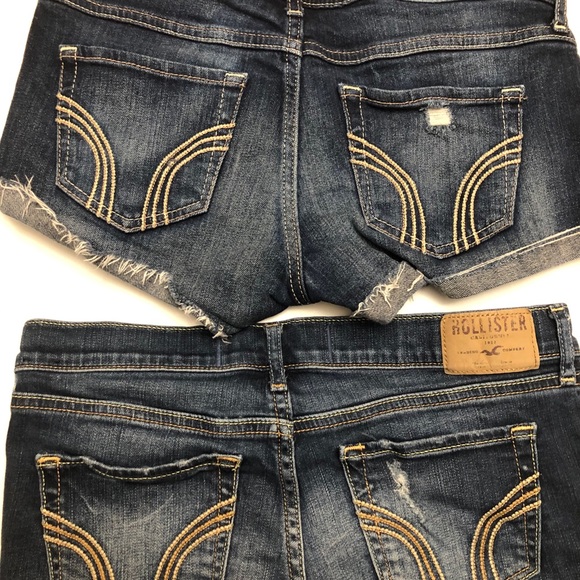 🌊Hollister denim shorts Size 3 -2 pair bundle - Picture 3 of 14